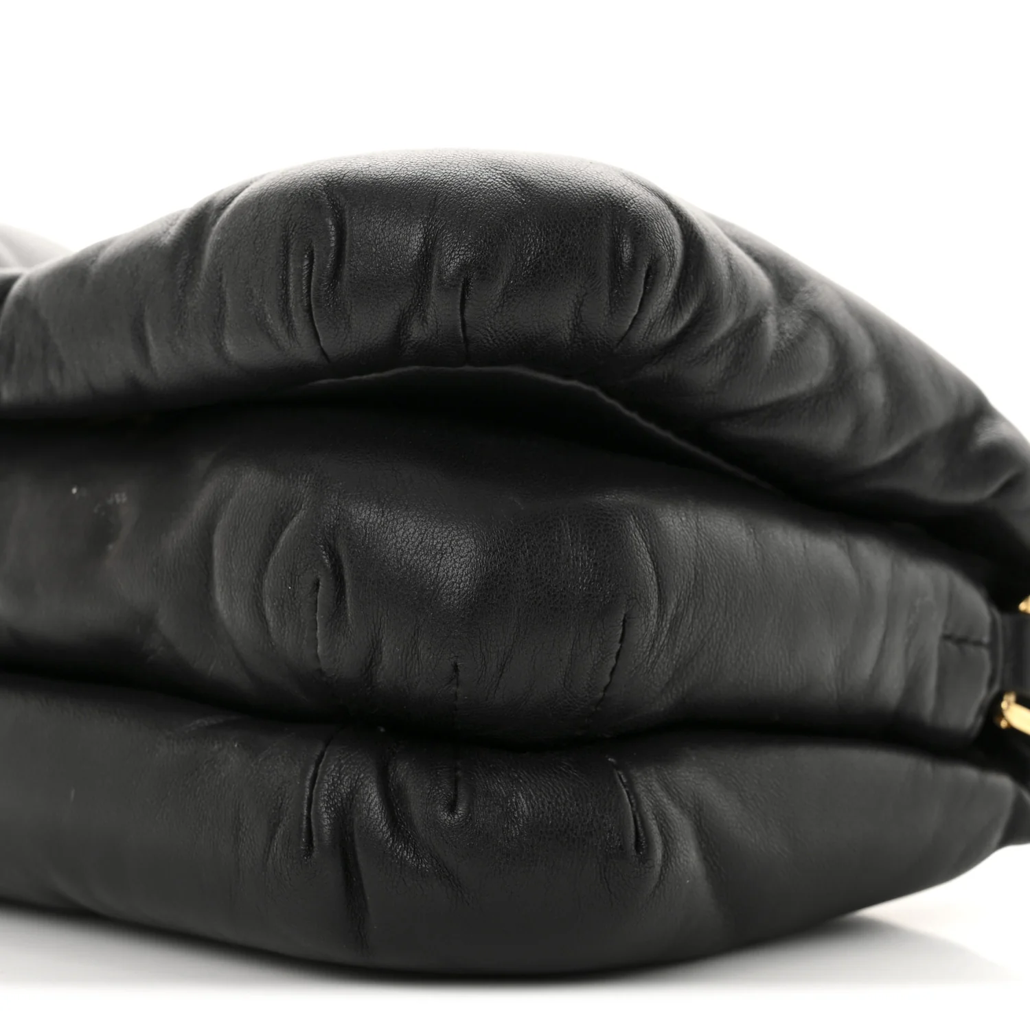 Shiny Nappa Lambskin Mini Goya Puffer Bag Black - Top Club