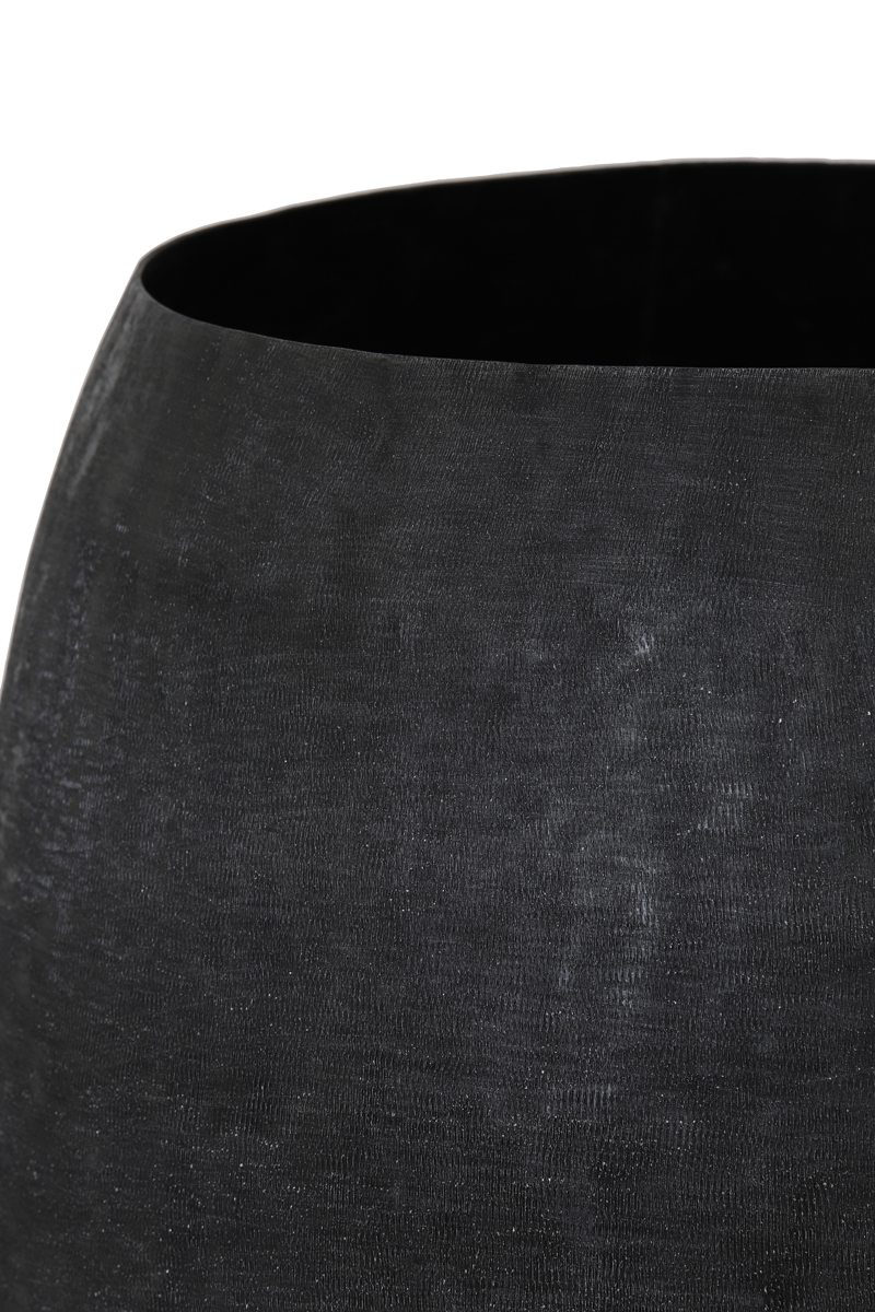 Pot deco mat zwart L