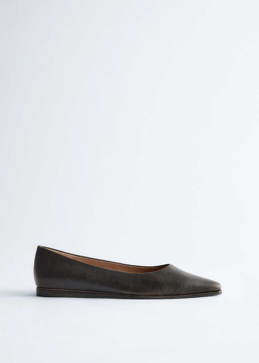 & Other Stories LEATHER BALLET FLATS