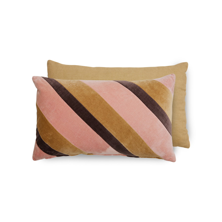 Sierkussen Striped velvet Sunkissed 50x30 cm