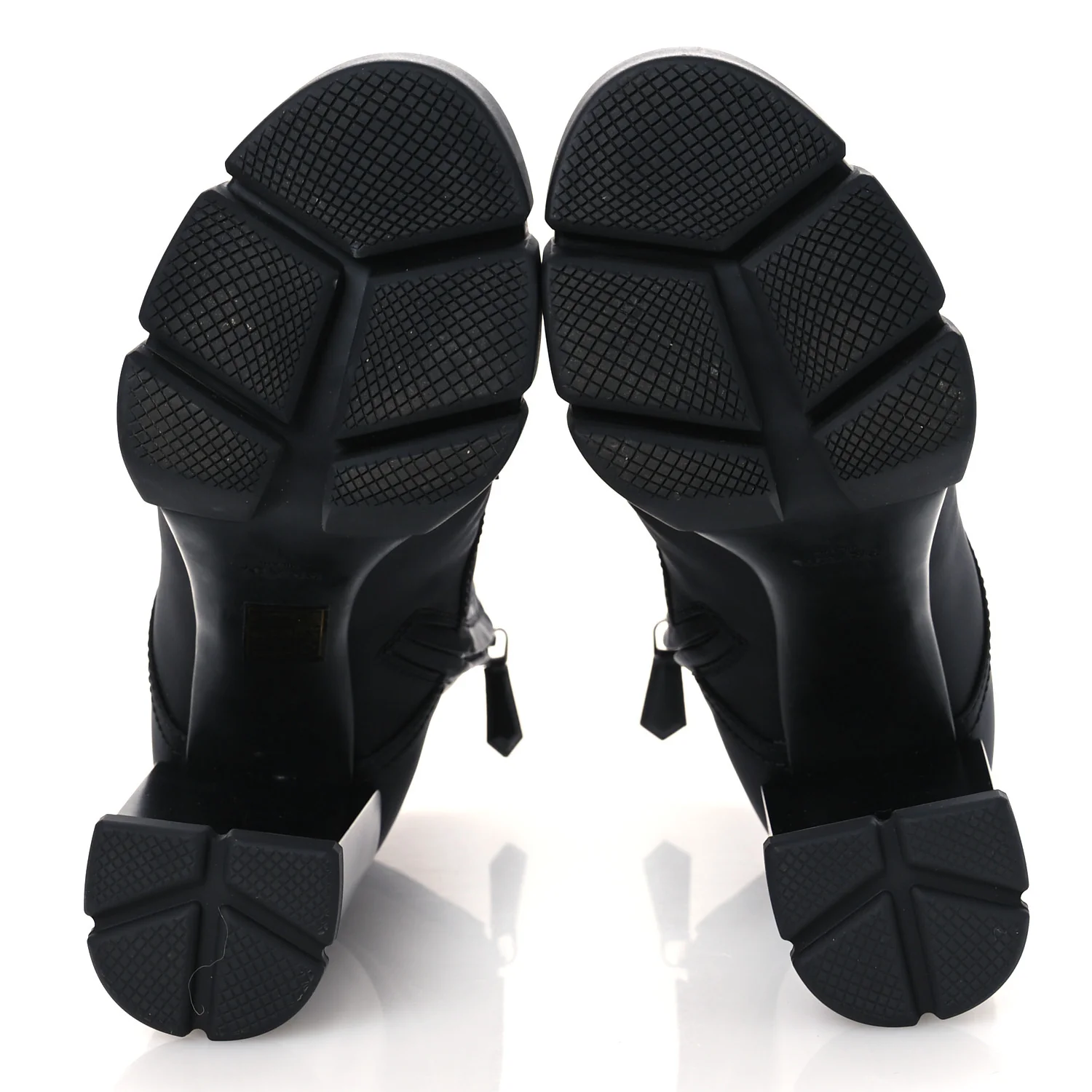 Spazzolato Re-Nylon Metal Triangle Logo 110mm Ankle Boots 36.5 Black - Top Club