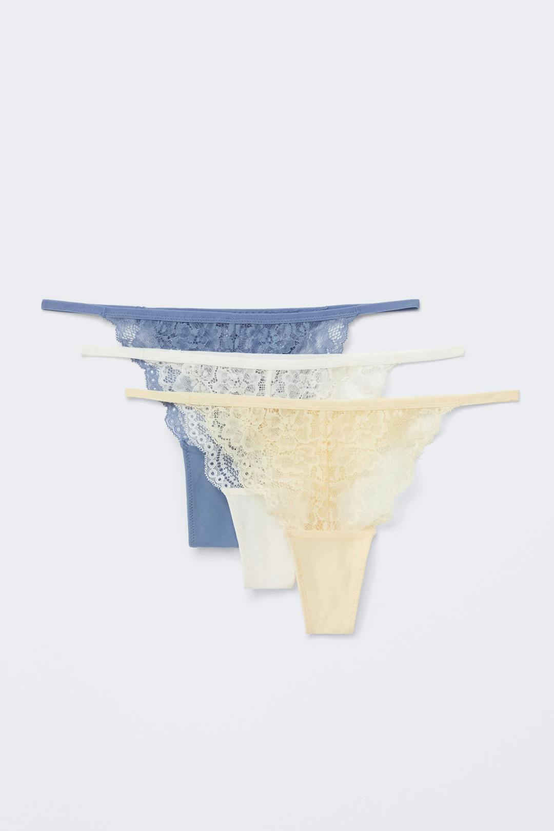 Gina Tricot 3-pack lace thong