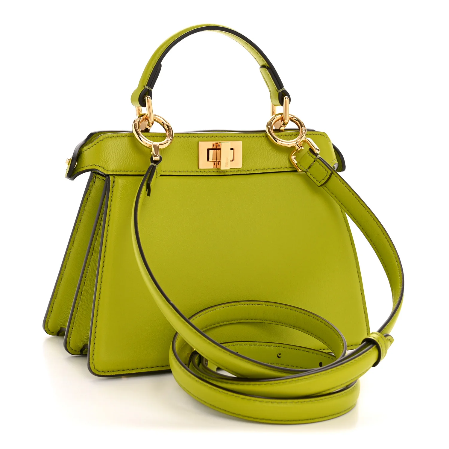 Shiny Nappa Petite Peekaboo I SEE U Satchel  Wasabi - Top Club