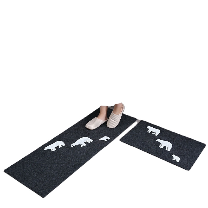 Embroidered Printed Logo Non-slip Anti Fatigue Kitchen Rugs Absorbing Water Doormat Door Mat（10 pcs）