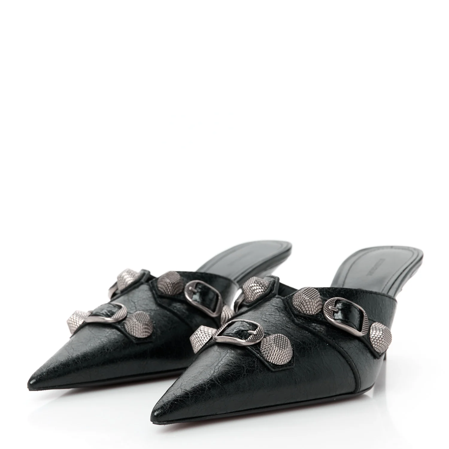 Agneau Arena Cagole 70mm Mules 36 Black - Top Club
