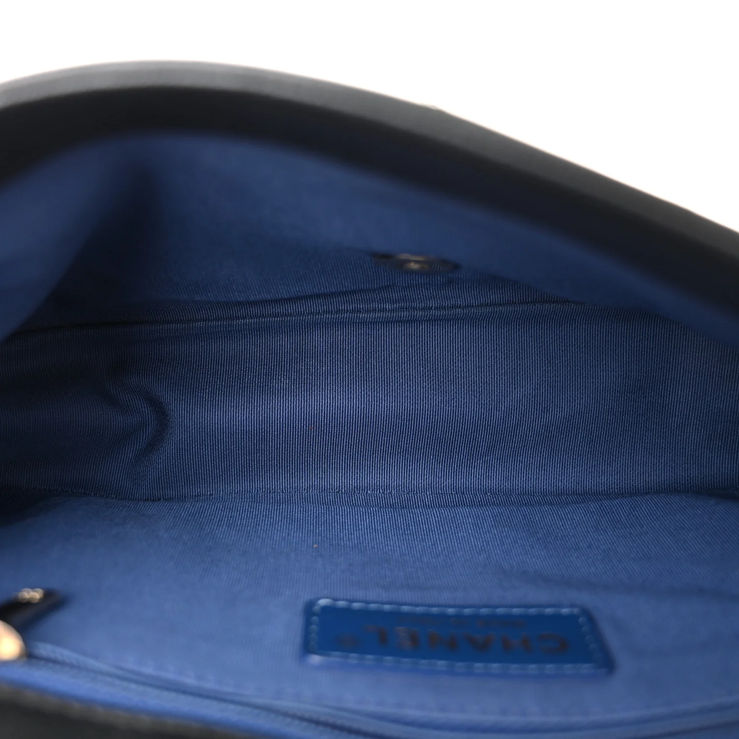 Sheepskin Quilted Small Mademoiselle Flap Black Blue - Top Club
