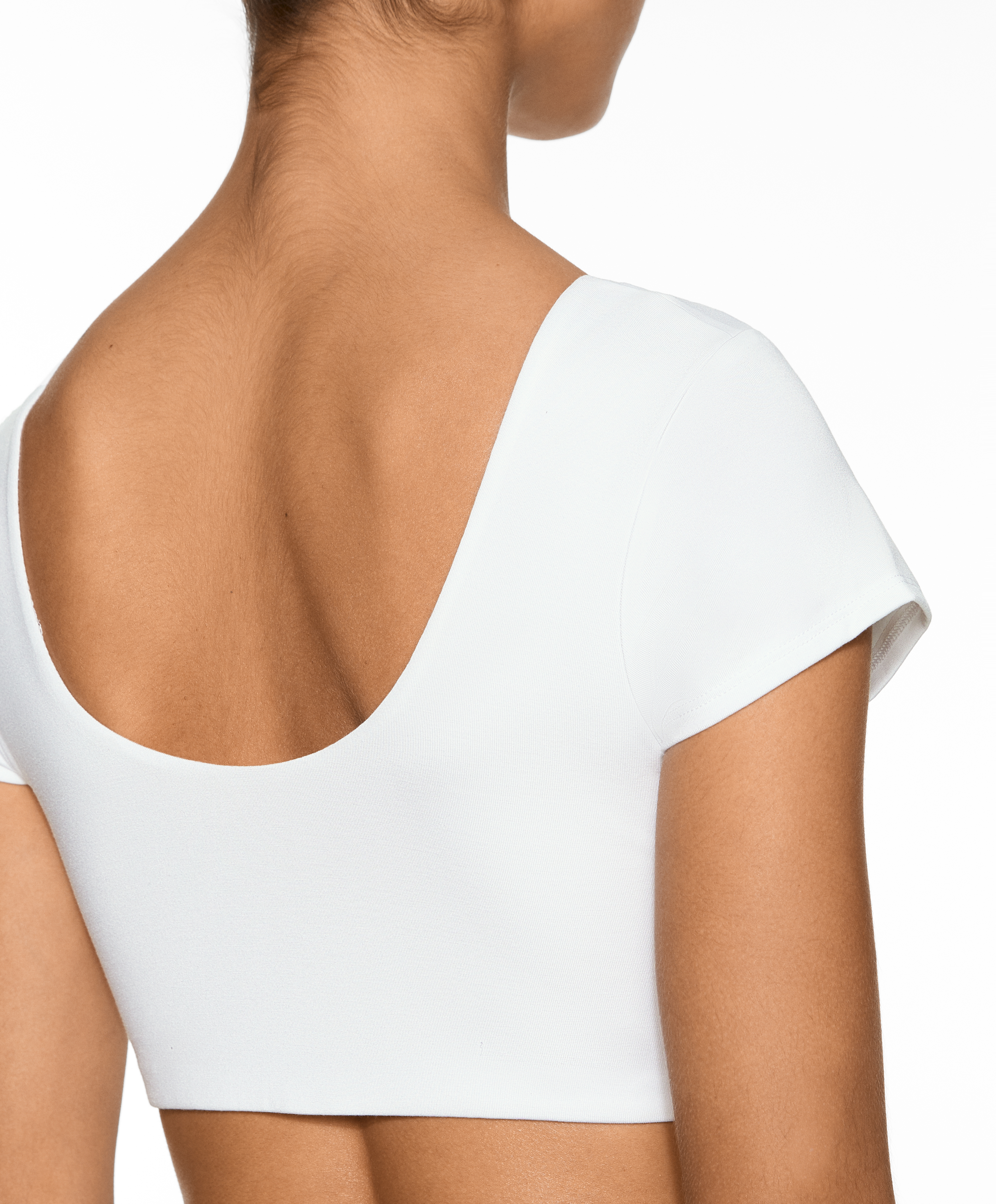 OYSHO Short-sleeved bra top with modal