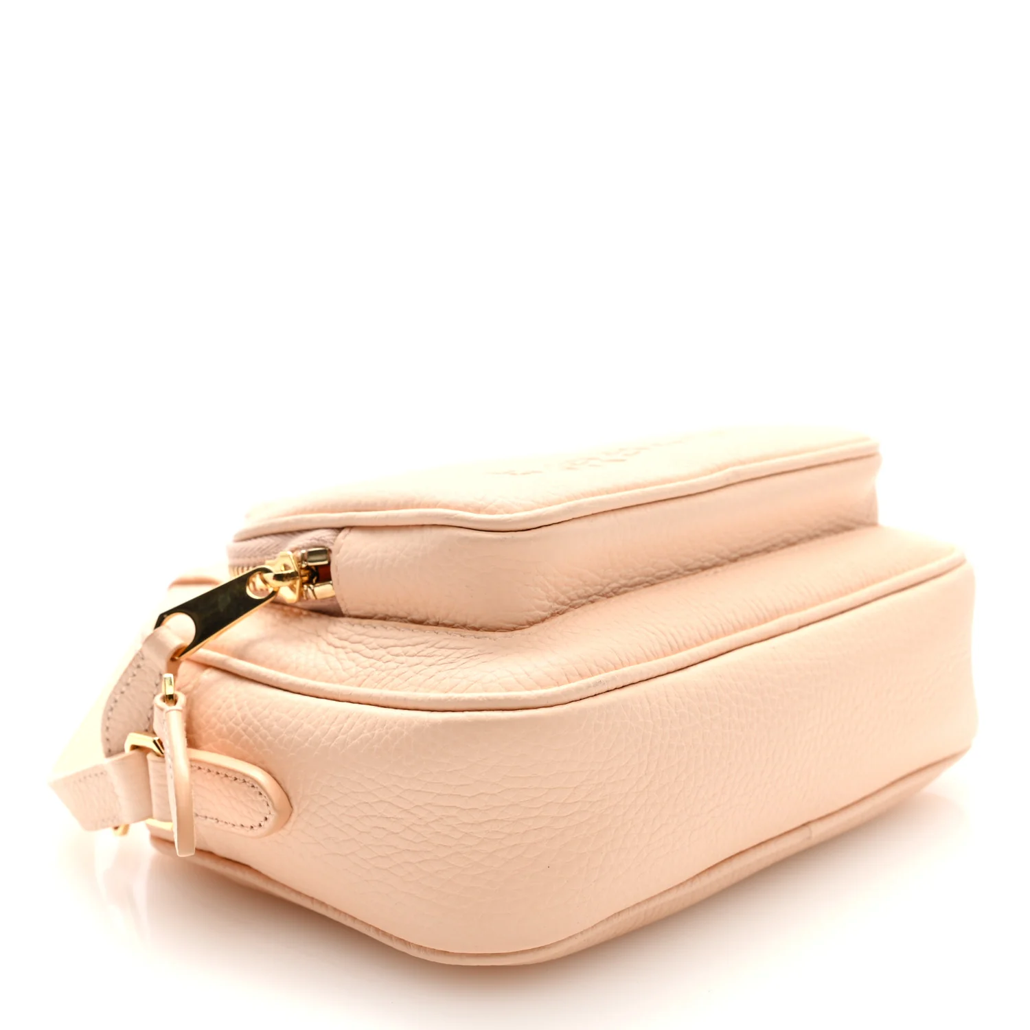 Grained Calfskin Small Camera Bag Peach Pink - Top Club