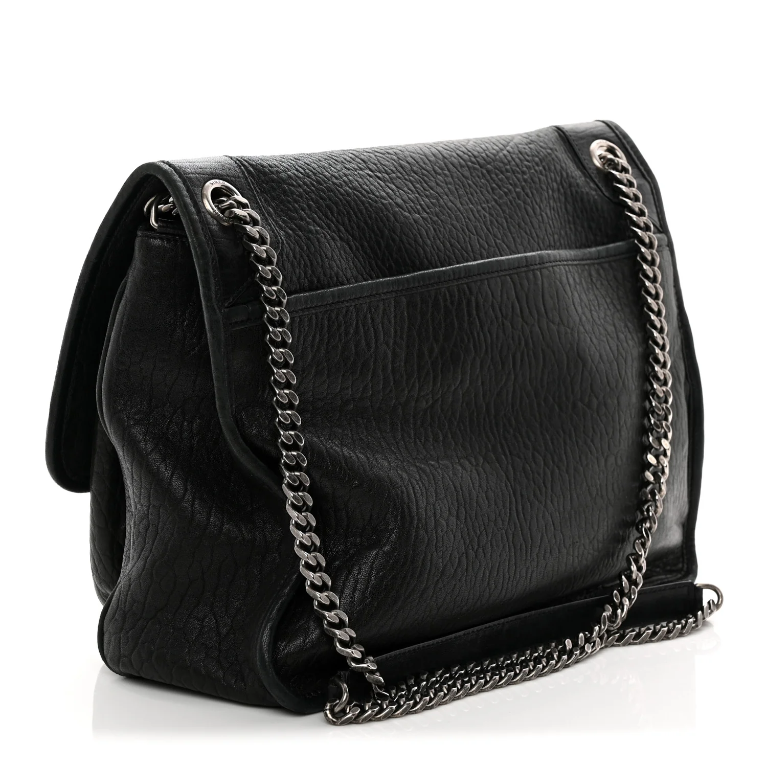 Grained Lambskin Monogram Large Niki Chain Satchel Black - Top Club