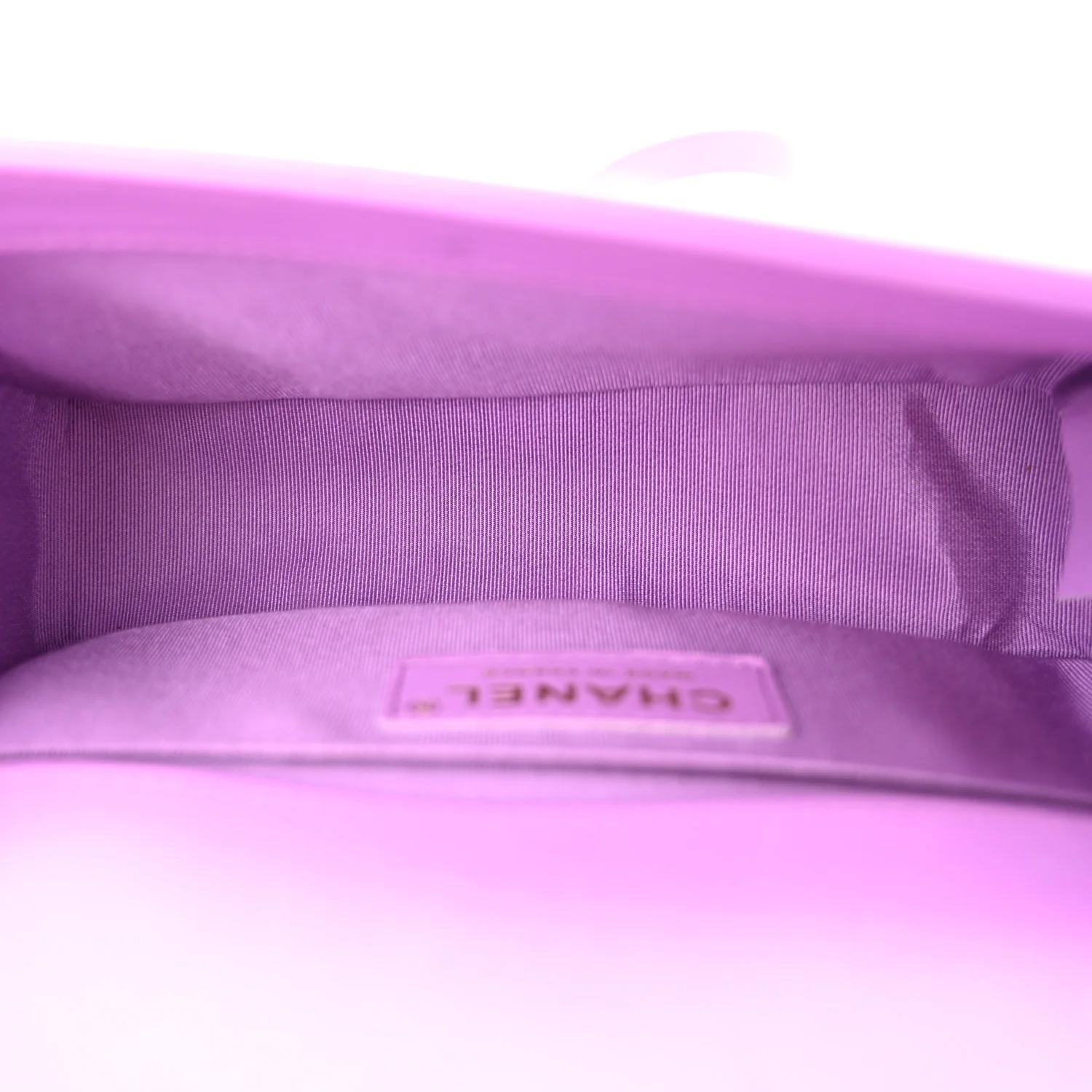 Lambskin Chevron Quilted Small Boy Flap Purple - Top Club