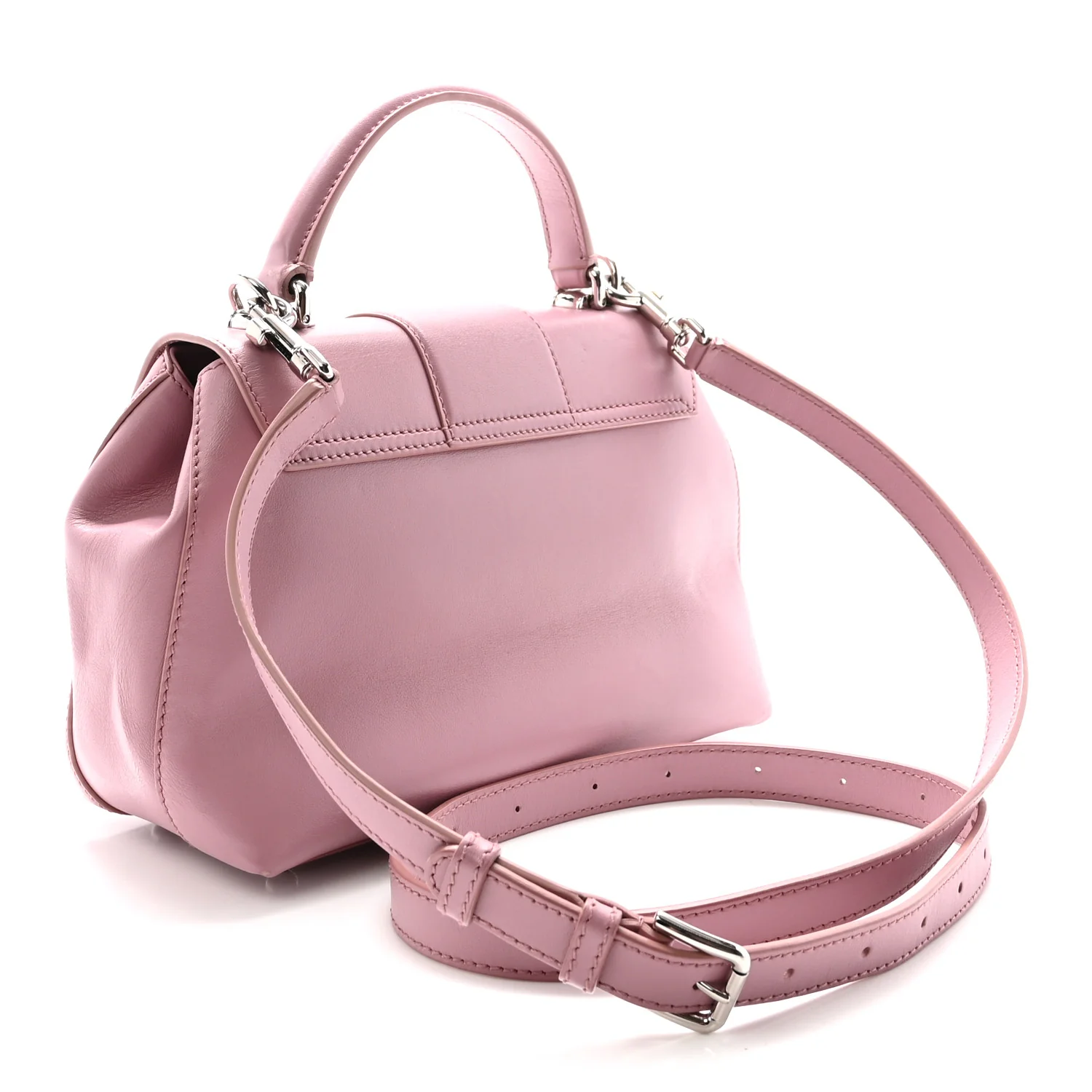 Calfskin Lucia Small Satchel Purple - Top Club