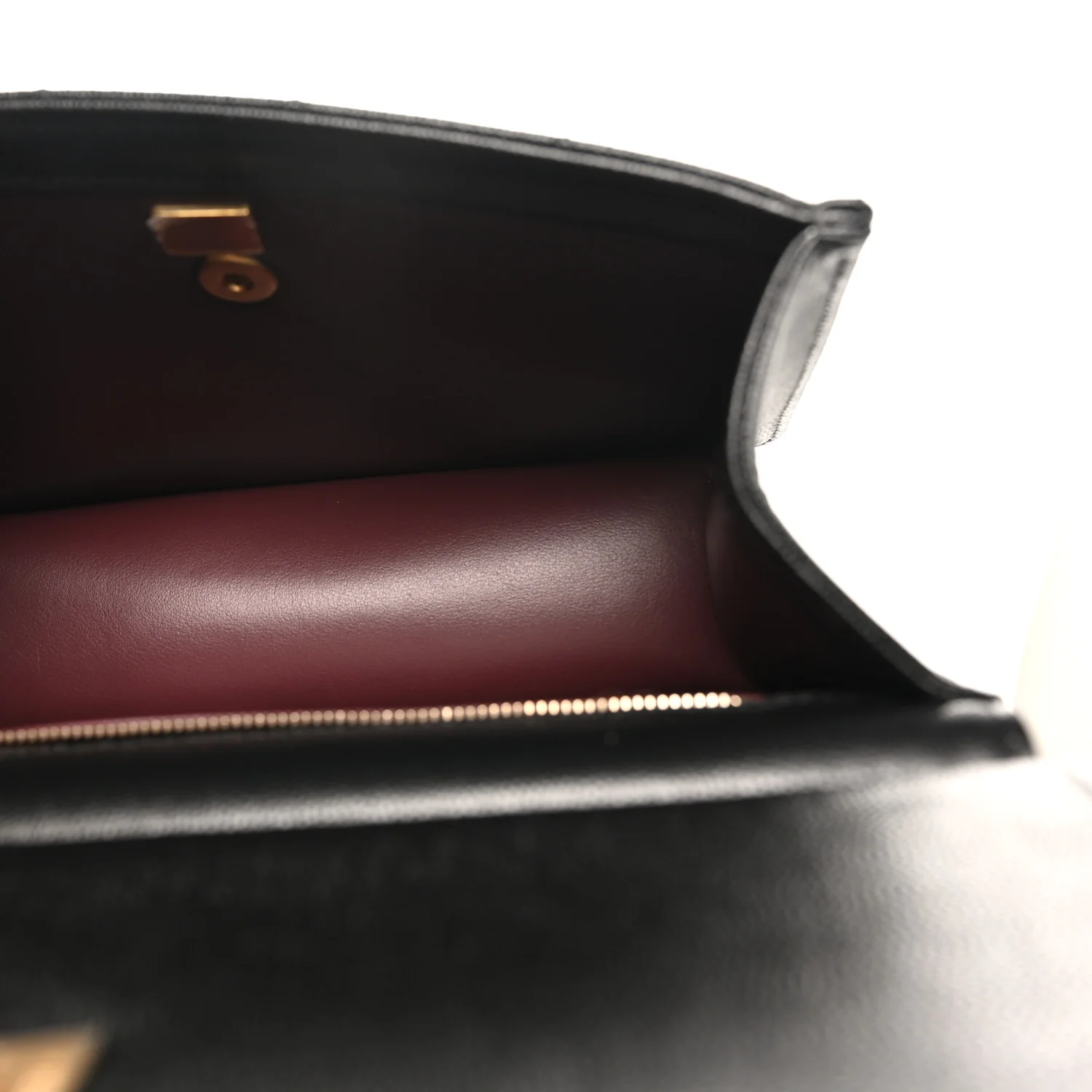 Caviar Quilted Chain Frame Flap Black - Top Club