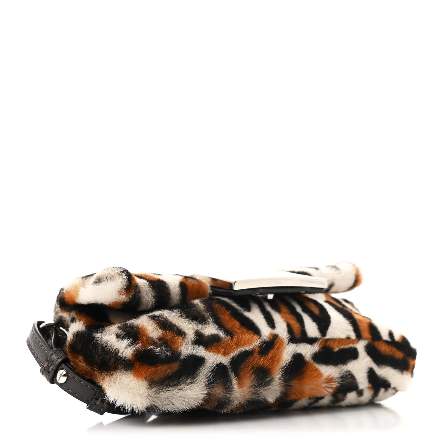 Calf Hair Leopard Print Phone Baguette Moro - Top Club