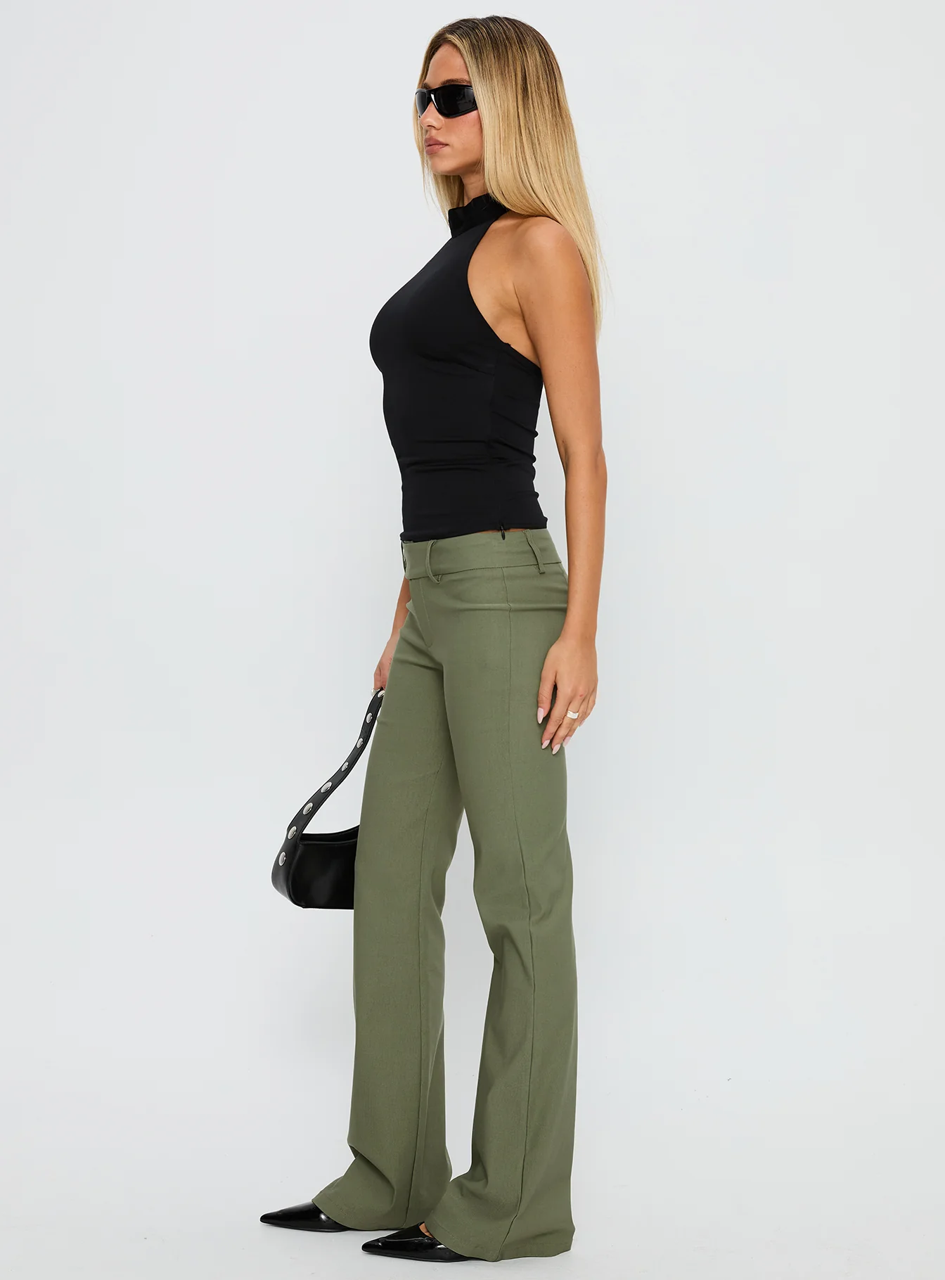 Kinkirk Flared Pants Olive Green