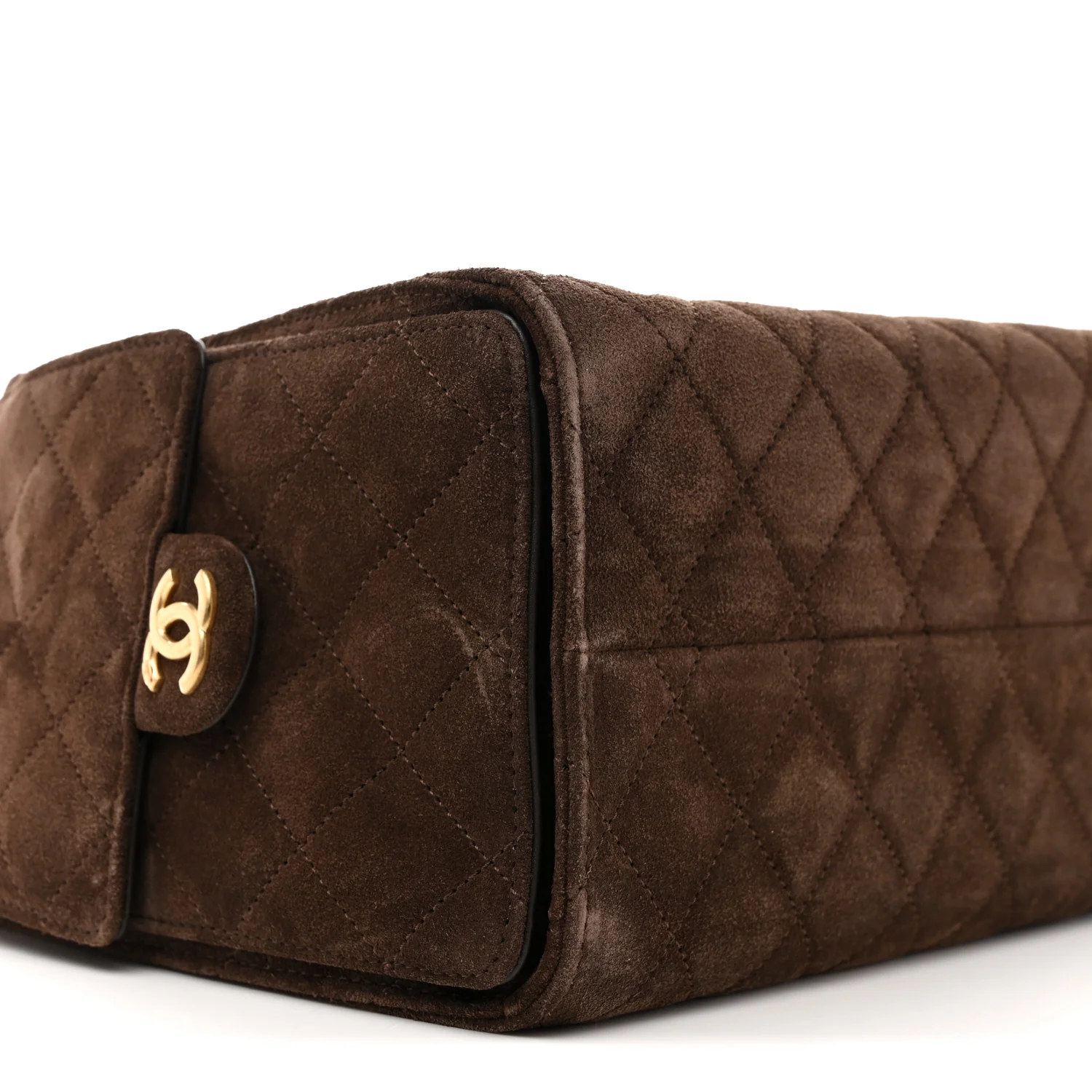 Suede Quilted Small Chanel 25 Handbag Dark Brown - Top Club