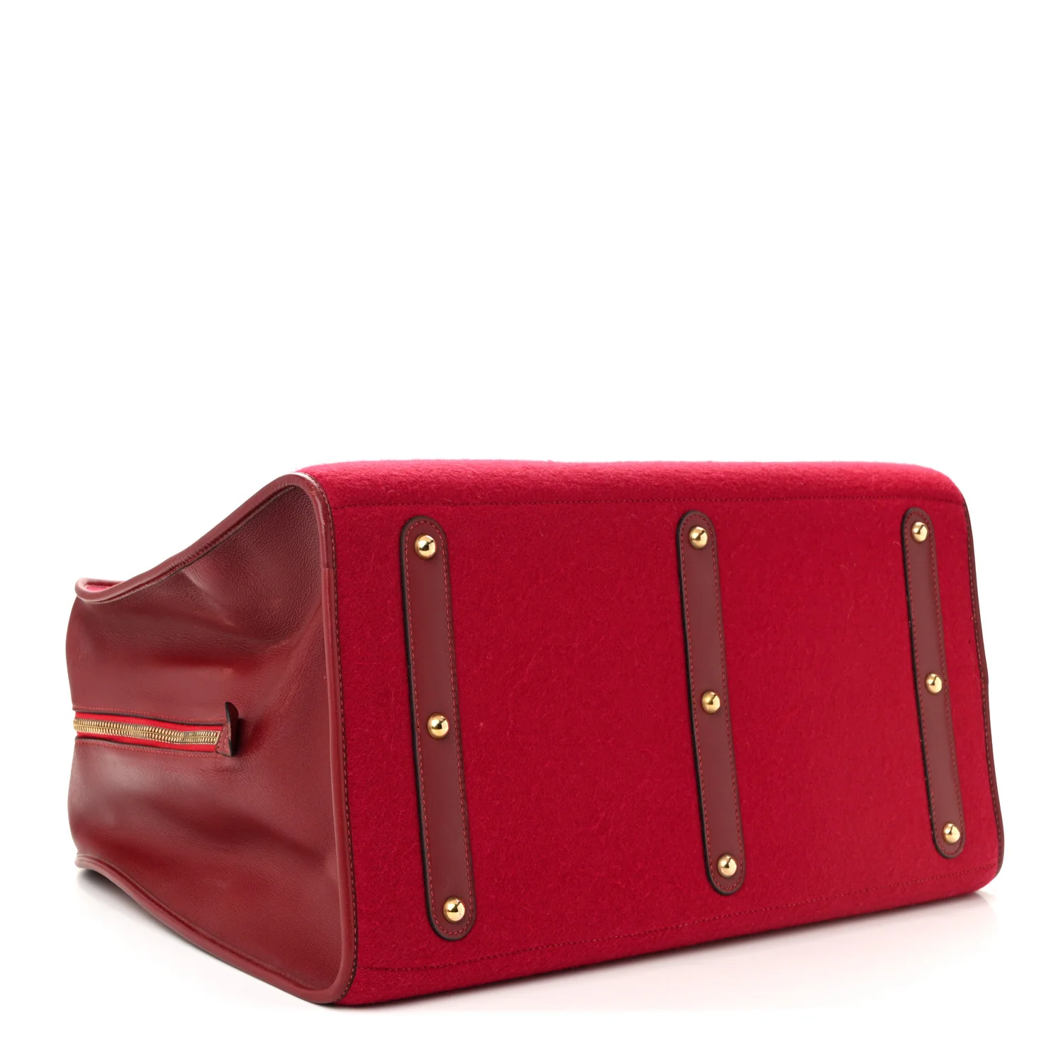 Felt Barenia Feu2Dou Travel Bag Rouge Vif Rouge H - Top Club