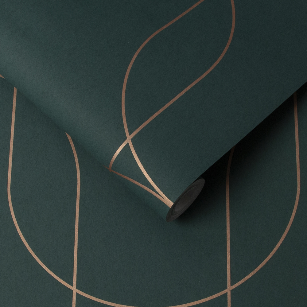Graham & Brown  vliesbehang  Palais Green & Copper Graham & Brown  vliesbehang  Palais Green & Copper
