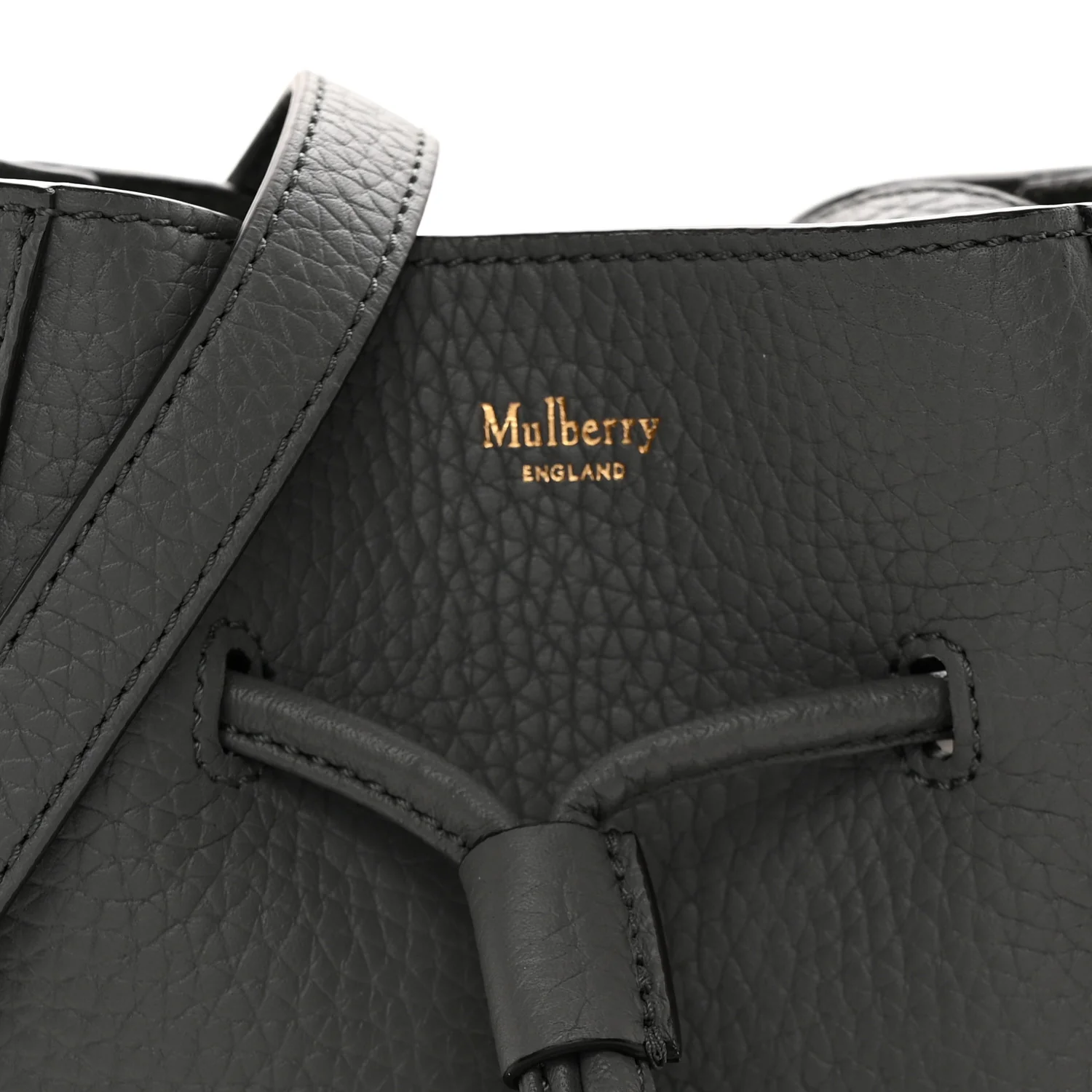 Heavy Grain Calfskin Mini Millie Charcoal - Top Club