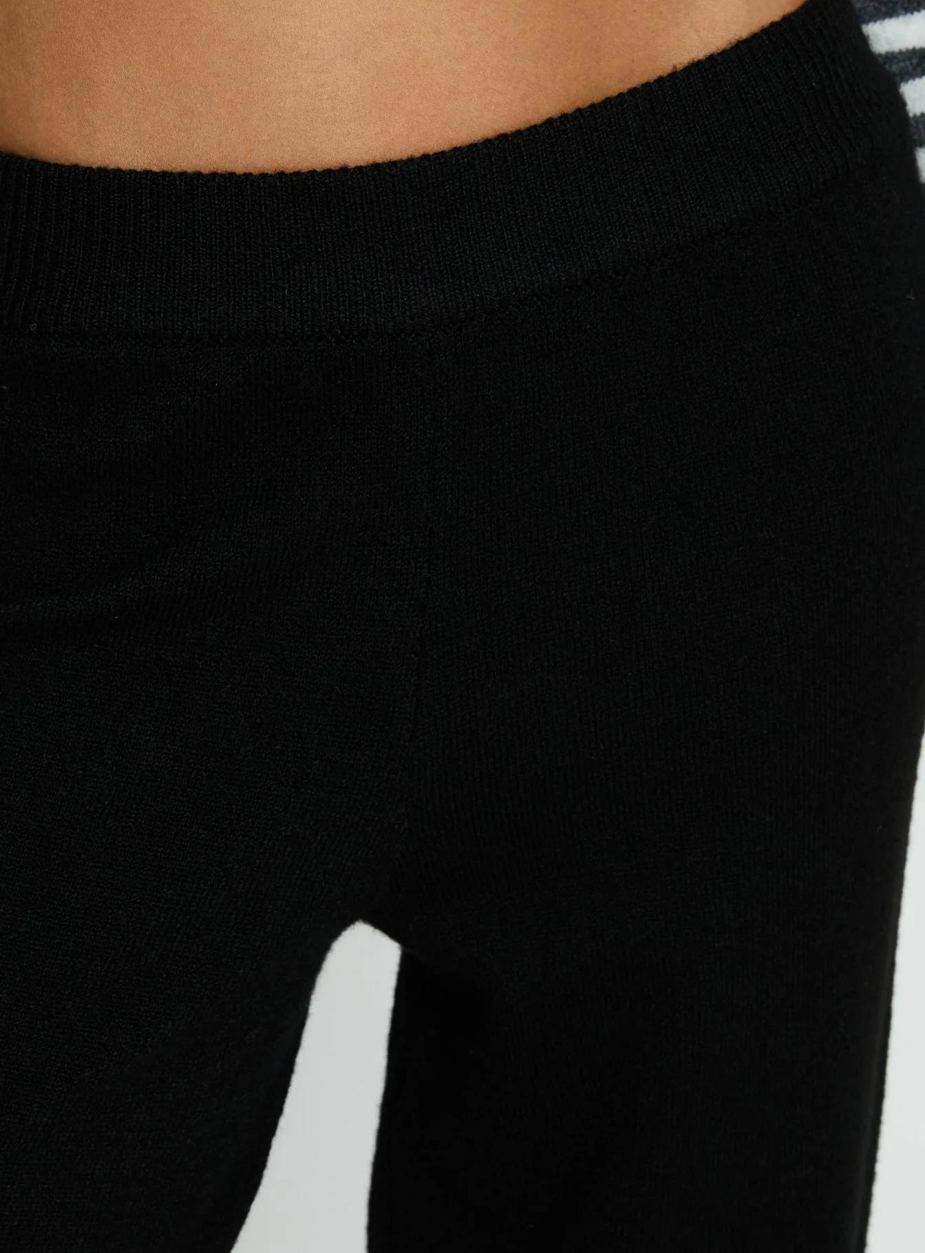 Bekki Wide Leg Knit Pant Black