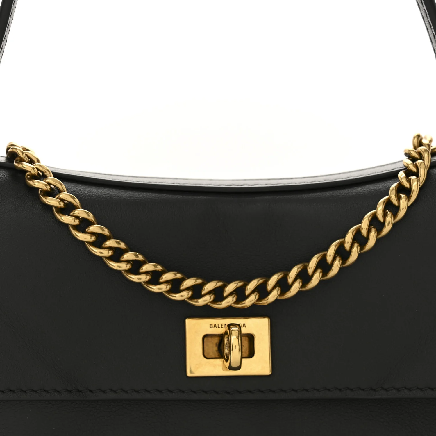 Natural Smooth Calfskin Nano Rodeo Top Handle Handbag Black - Top Club