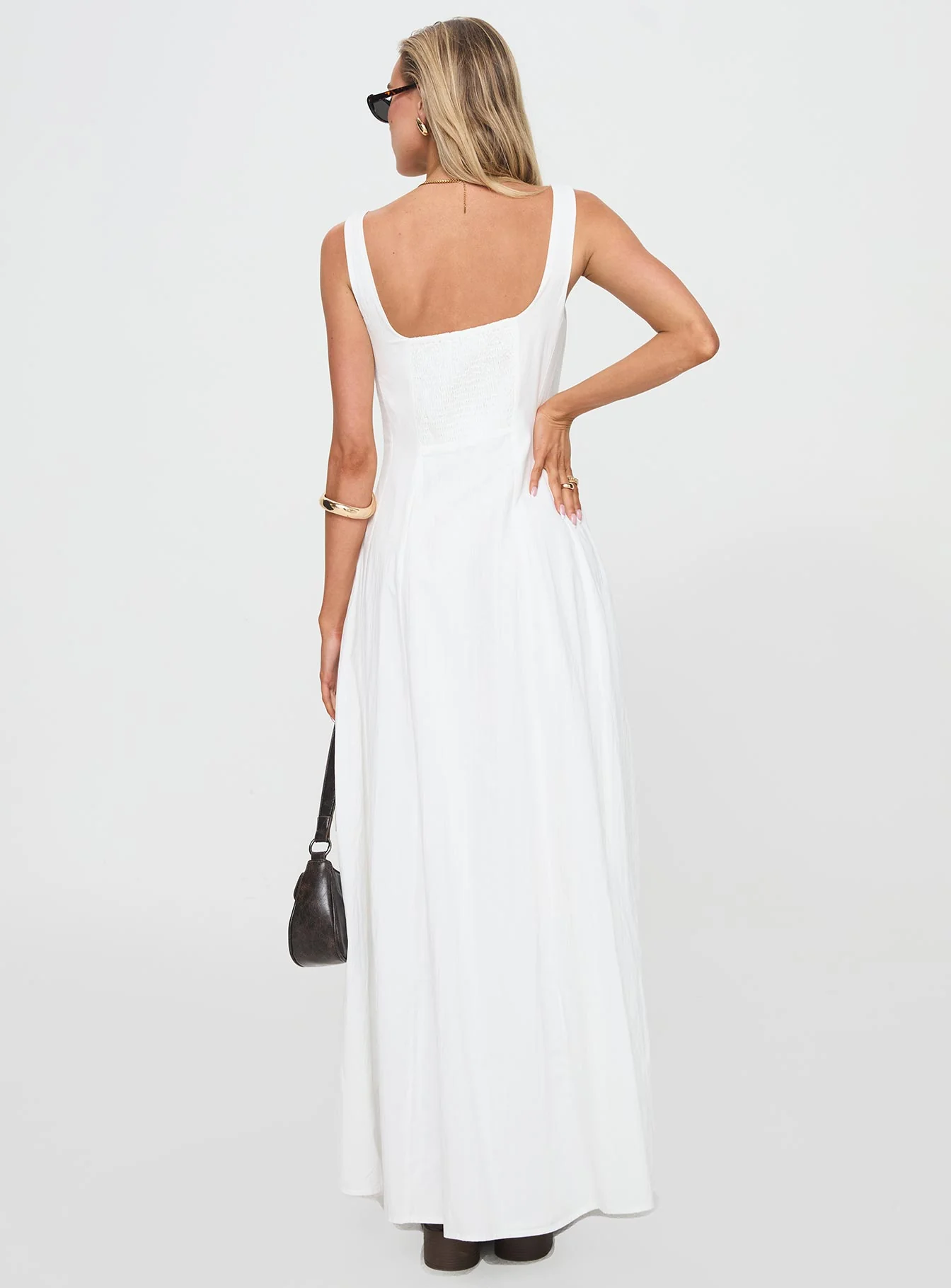 You Can Maxi Dress White Petite