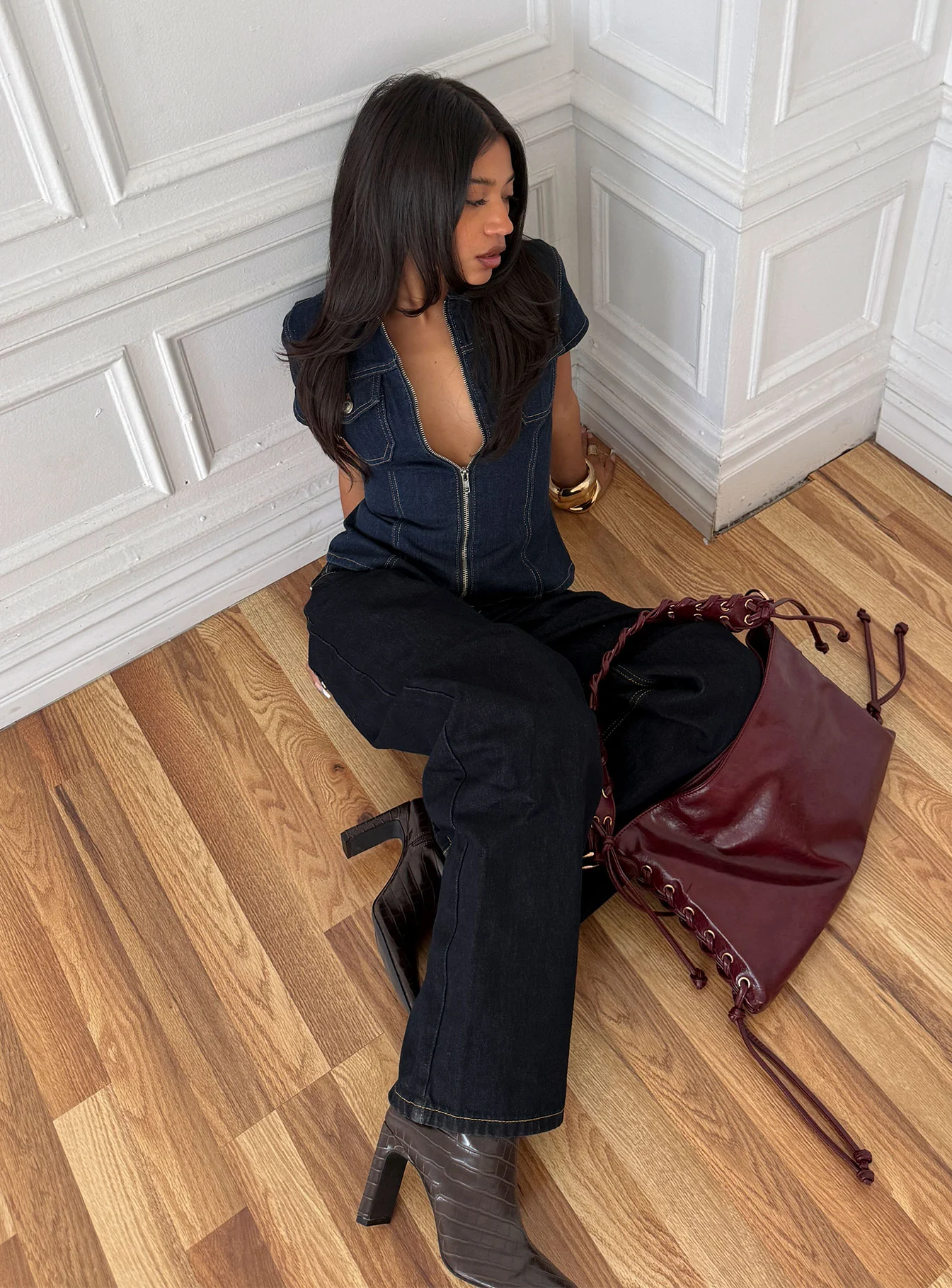 Tidal Wave Low Rise Straight Leg Jeans Raw Denim