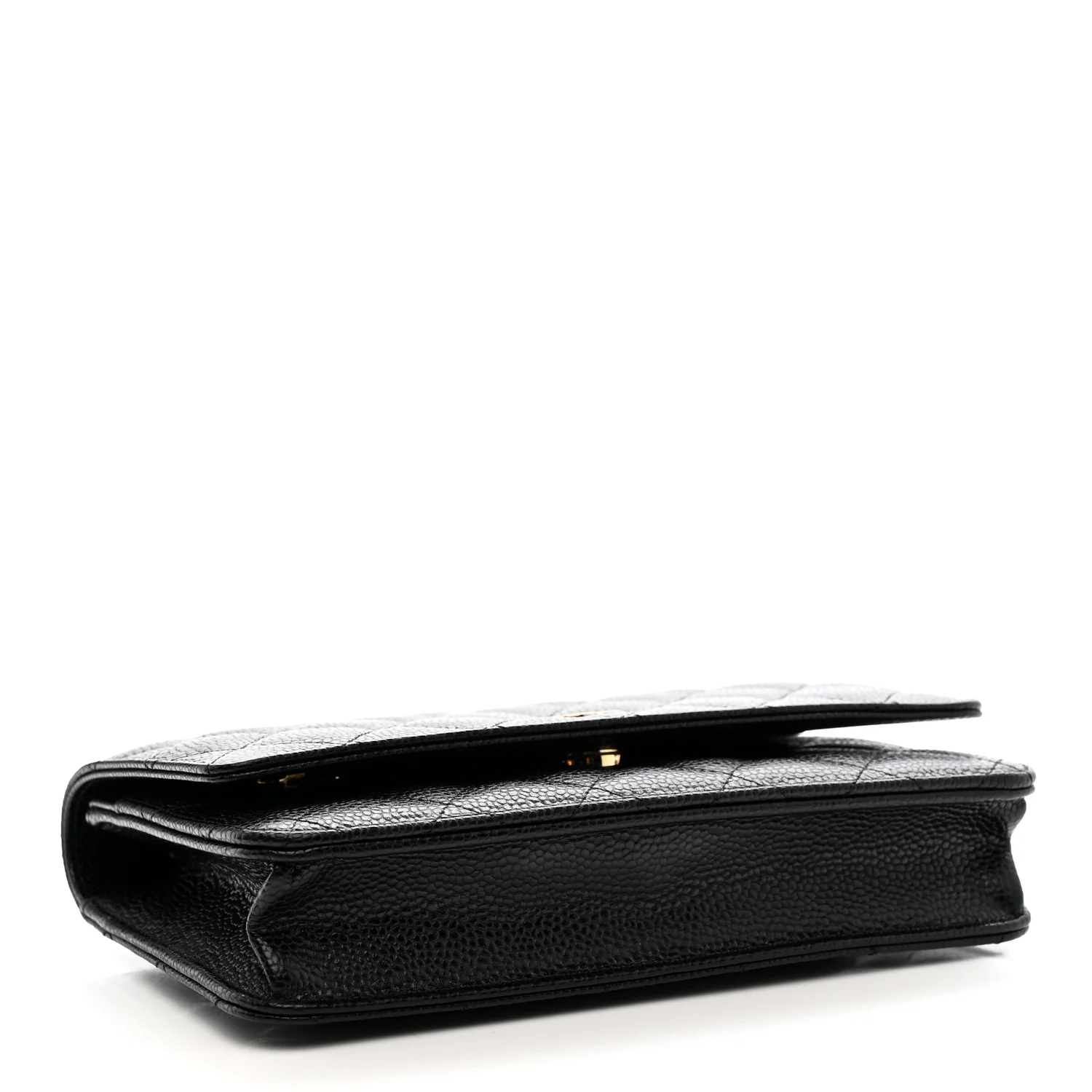 Caviar Quilted Wallet on Chain WOC Black - Top Club