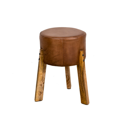 Krukje Round Vintage leder