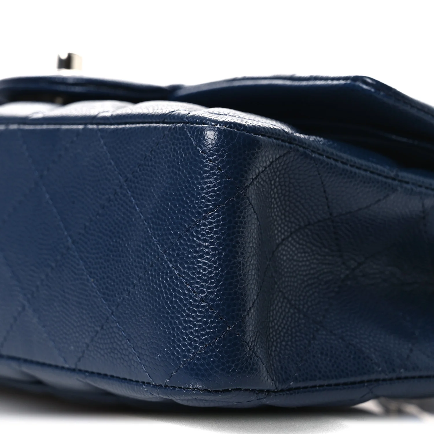 Caviar Quilted Medium Double Flap Navy - Top Club
