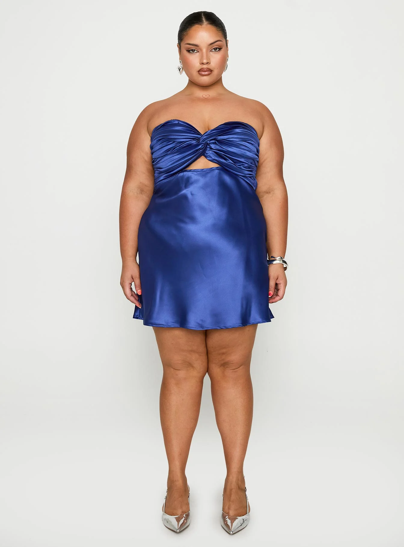 Shellie Mini Dress Blue Curve