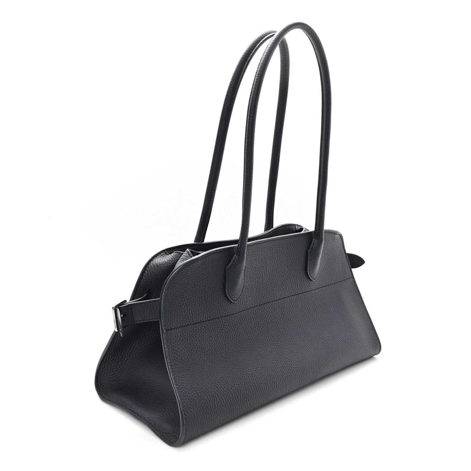 Matte Grained Calfskin Margaux Shoulder 12 Marine - Top Club