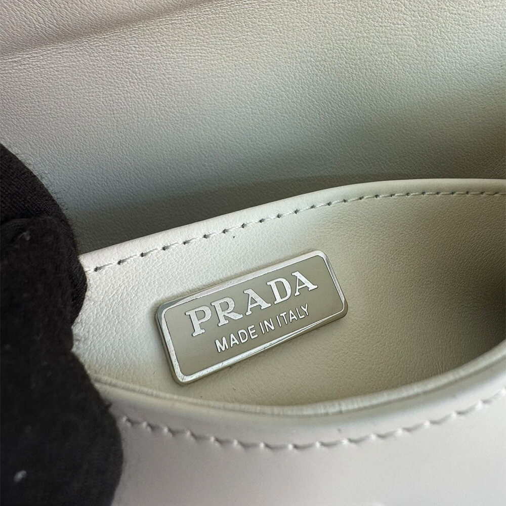 Small Prada Cleo brushed leather shoulder bag with flap - Top Club