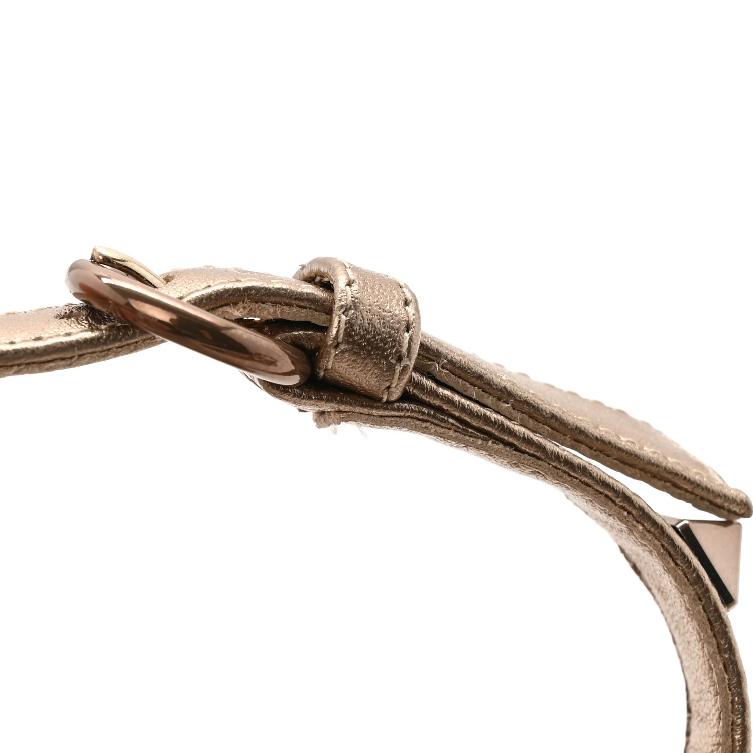 Nappa Rockstud Ankle Strap Flat Thong Sandals 38 Skin - Top Club