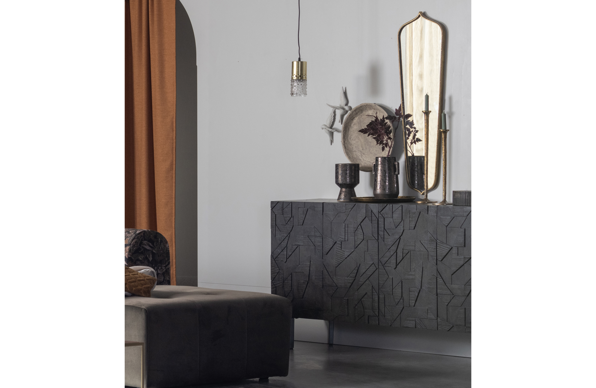 BePureHome dressoir Counter dressoir Counter dressoir hout zwart