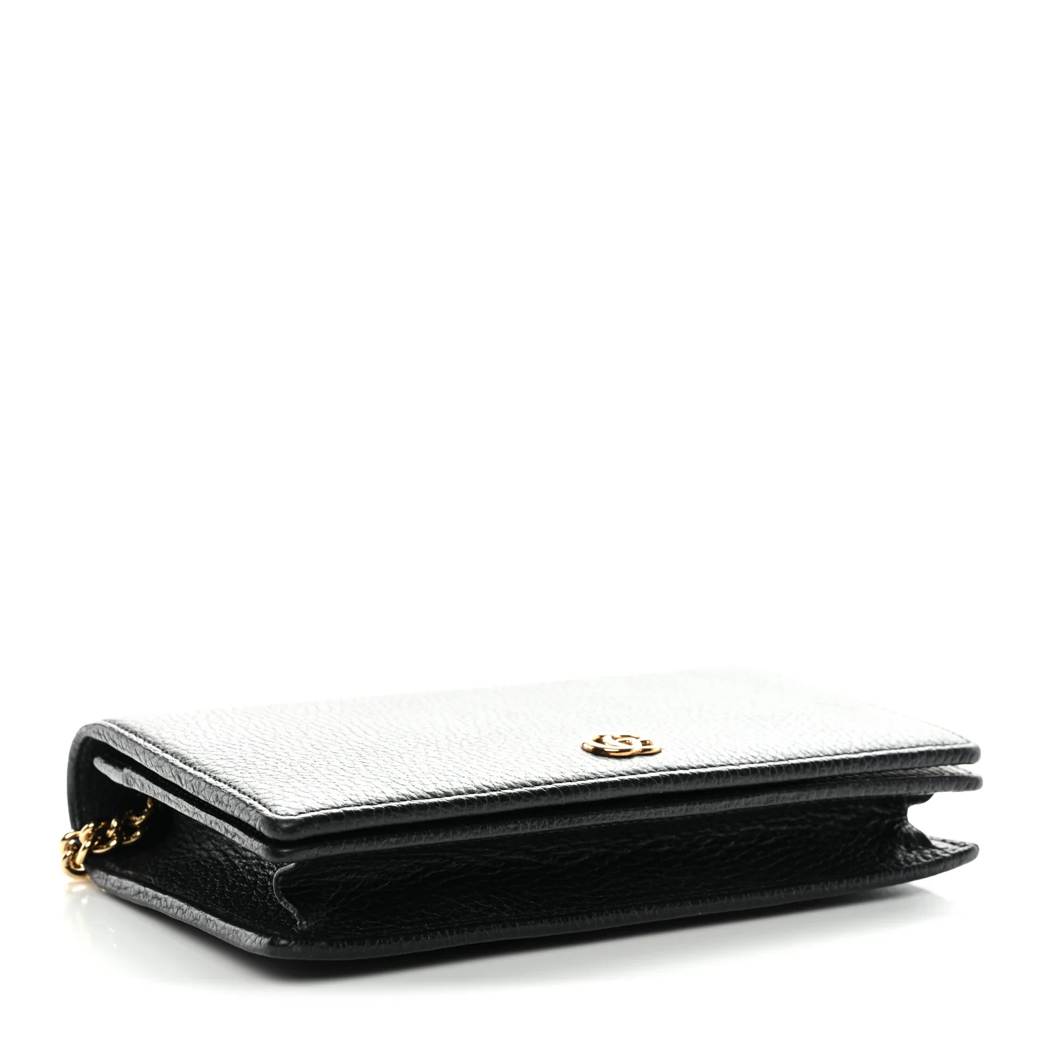 Calfskin Mini GG Marmont Chain Wallet Black - Top Club
