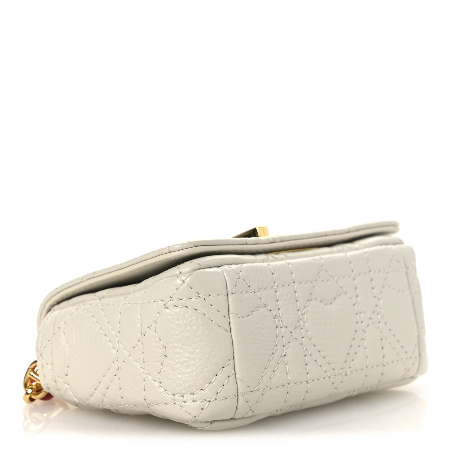 Calfskin Heart Cannage Dioramour Micro Bag Latte - Top Club