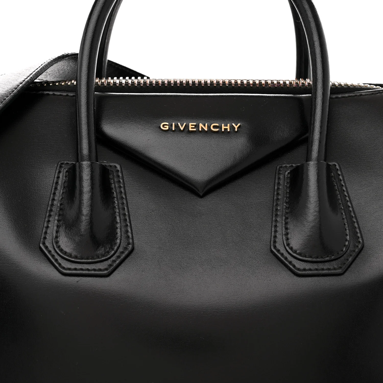 Shiny Lord Calfskin Medium Antigona Black - Top Club