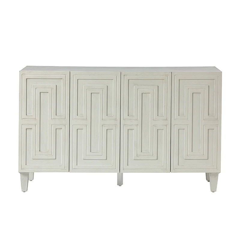 Amy 58" Wide Storage Sideboard with Solid Wood Legs