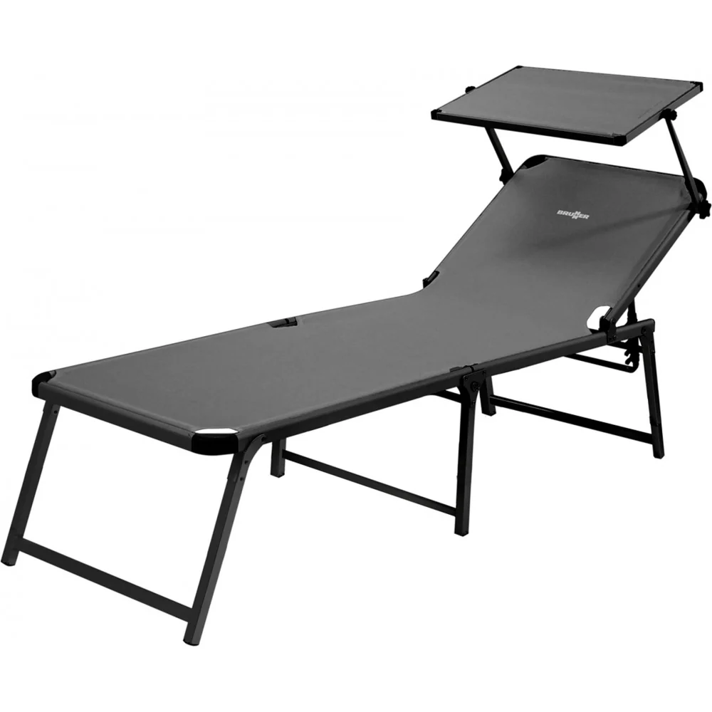 Brunner MARBELLA HIGH anthracite gray - Sun lounger with parasol