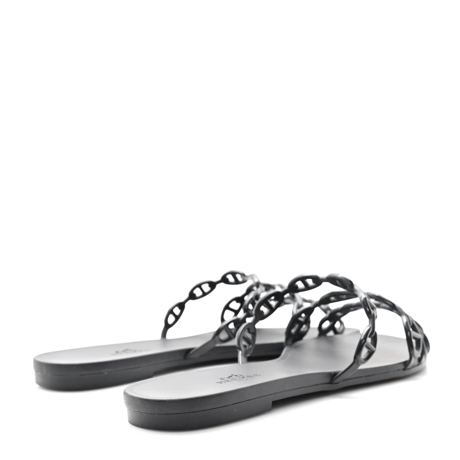 Rubber Chaine d'Ancre Rivage Sandals 38 Black - Top Club