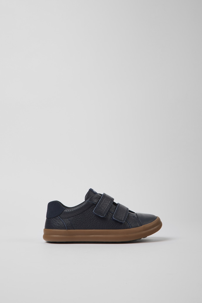 Pursuit Blue Leather and Nubuck Sneakers for Boys