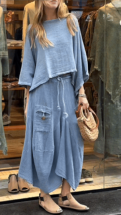 Women's Solid Color Casual Loose Elegant Stylish Skirt Two Piece Suit - Nordfashionstorm - Women's Clothing, Fashion for You - Nordfashionstorm.com