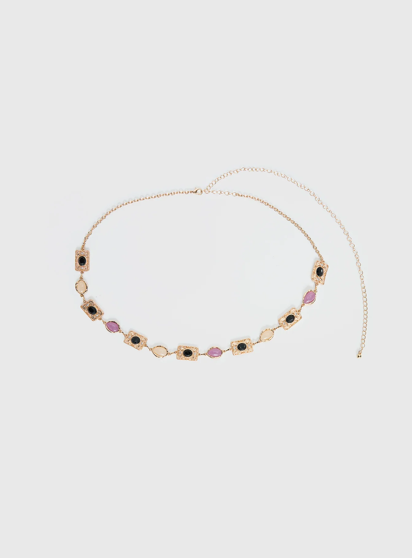 Dulce Vita Gemstone Chain Belt Gold