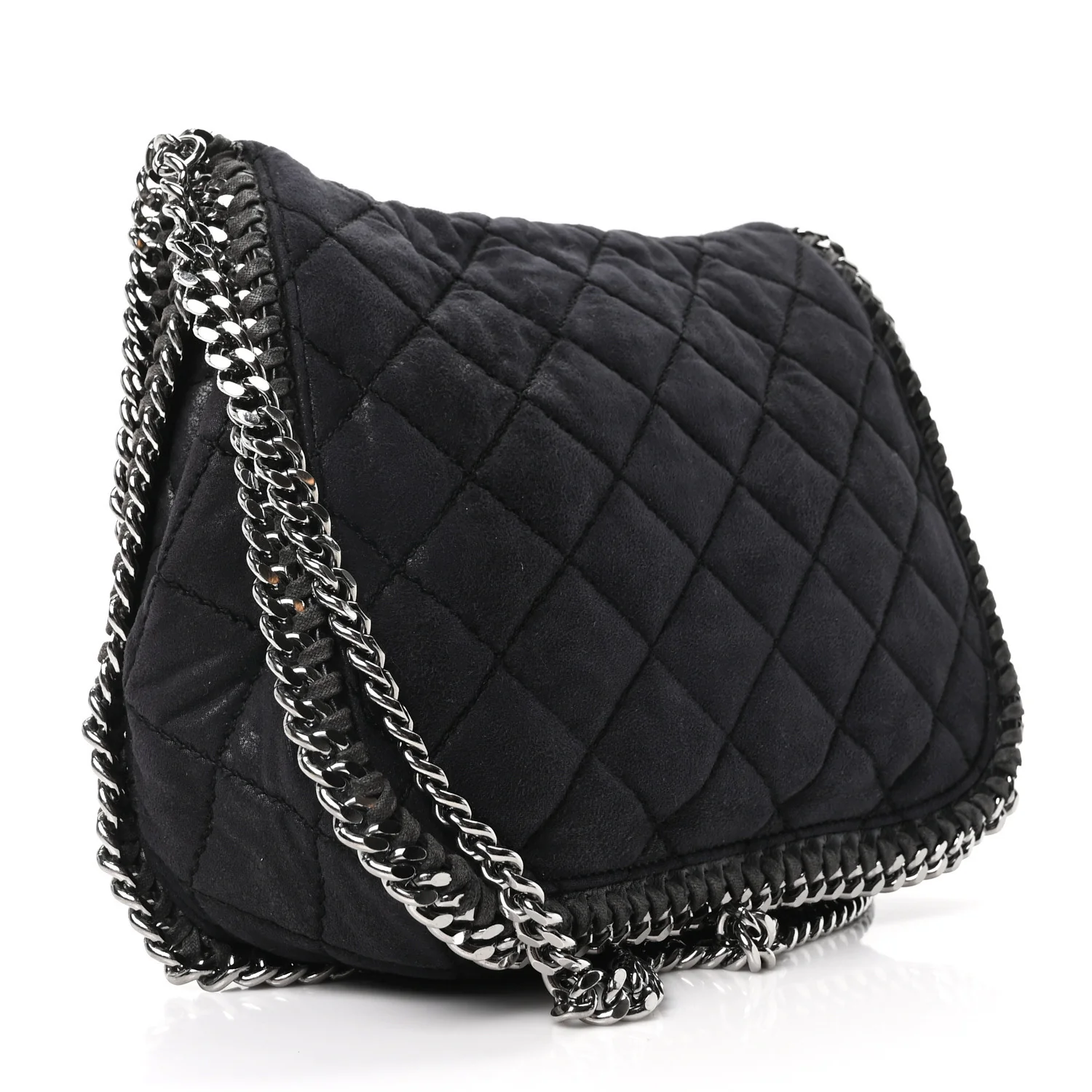 Shaggy Deer Quilted Falabella Shoulder Bag Black - Top Club