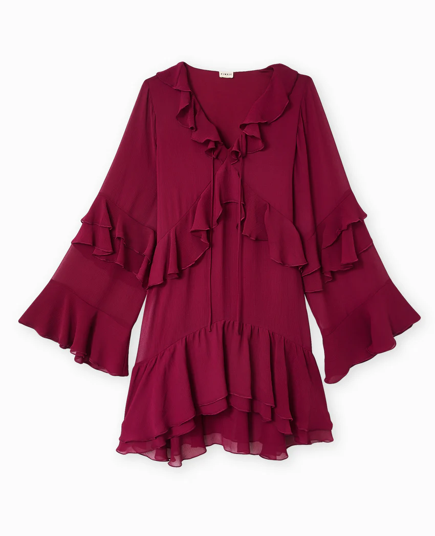 Pimkie Robe courte en voile avec volants