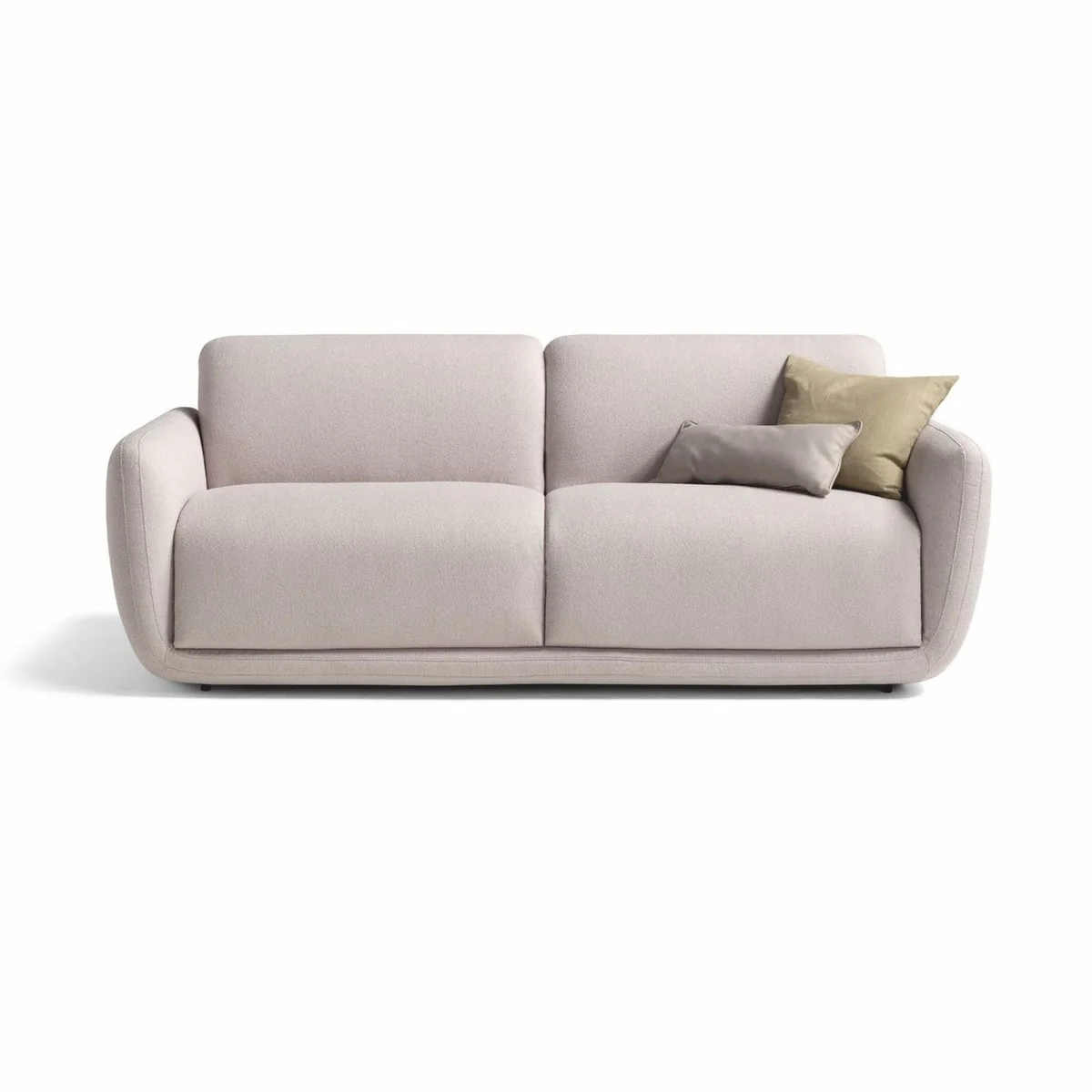 Luxury sofa bed light gray 222 cm - fold-out living room sofa
