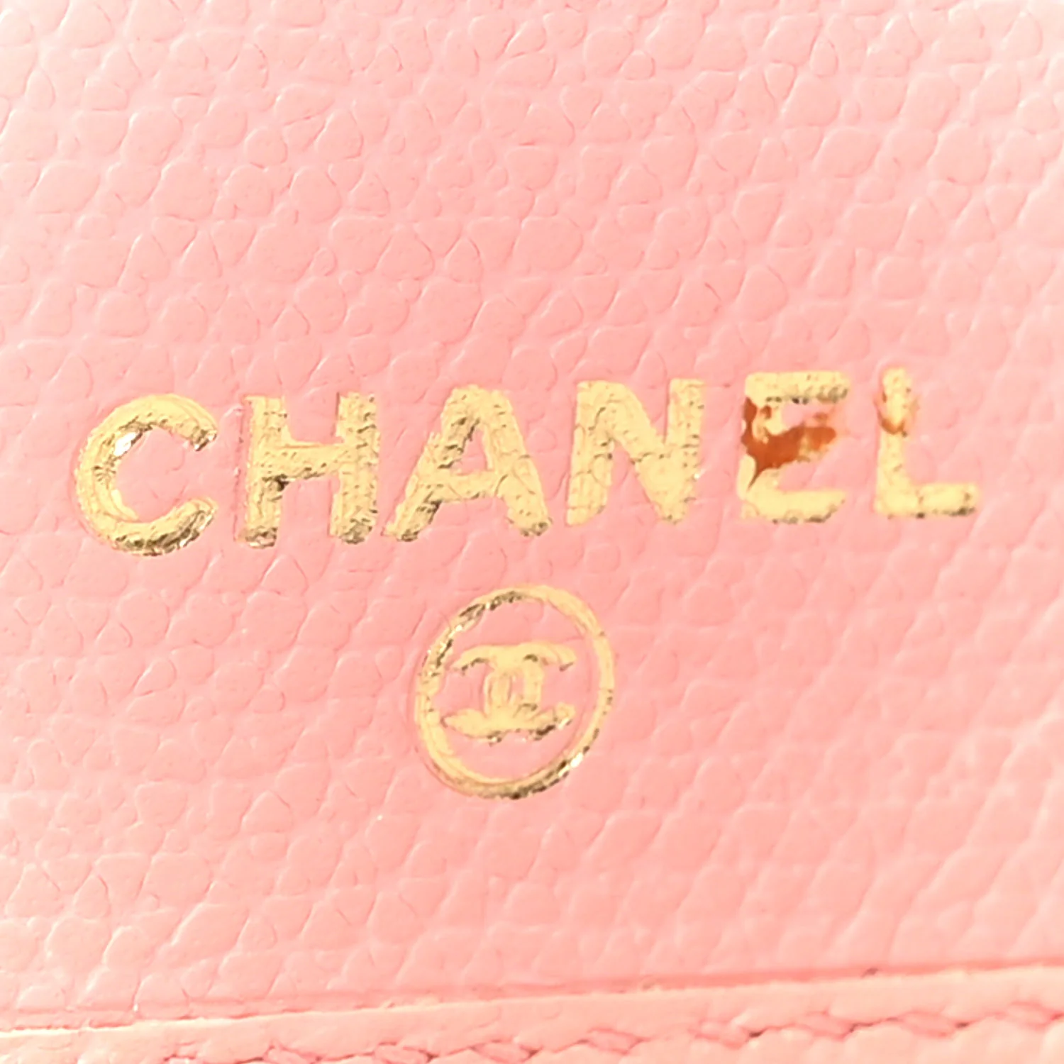 Caviar CC Button Bi-Fold Wallet Pink - Top Club