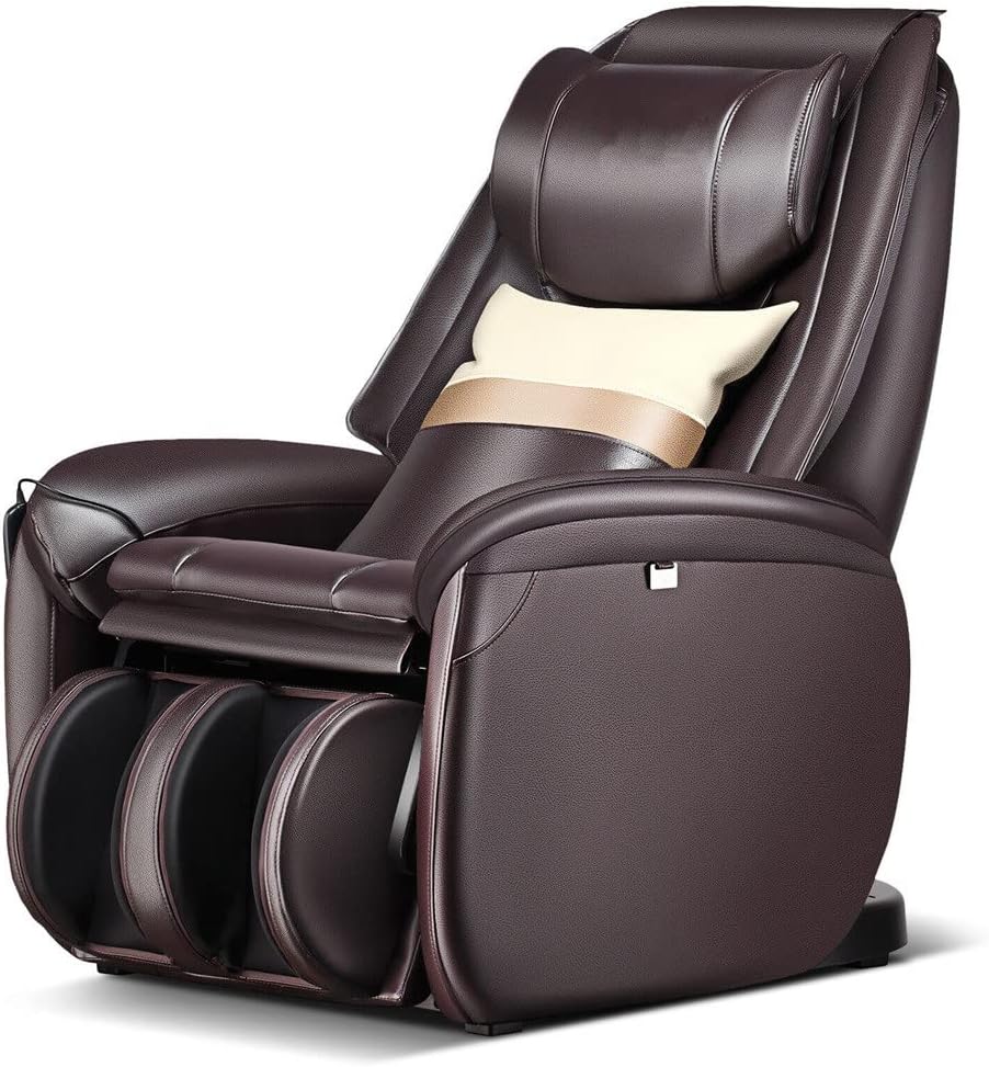 Walnuss Vollkörper SL Track Zero Massagestuhl w/Pillow Reversible Footrest Heat