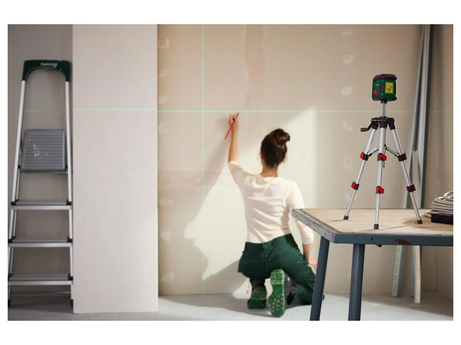 PARKSIDE Niveau laser en croix PKLL 3 A1, vert, 40 m
