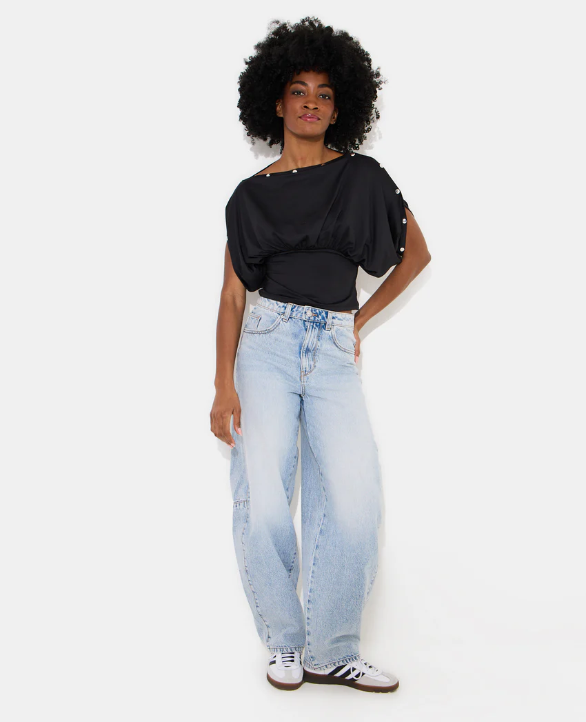 Pimkie Top manches chauve-souris avec détails pressions
